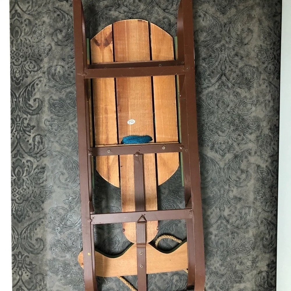 Metal & Wood Sleight Decorative Wall Hanging